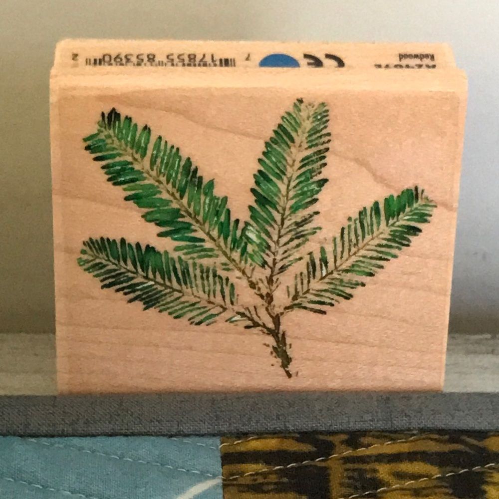 Rubber Stampede Pine Leaf Rubber Stamp NWT